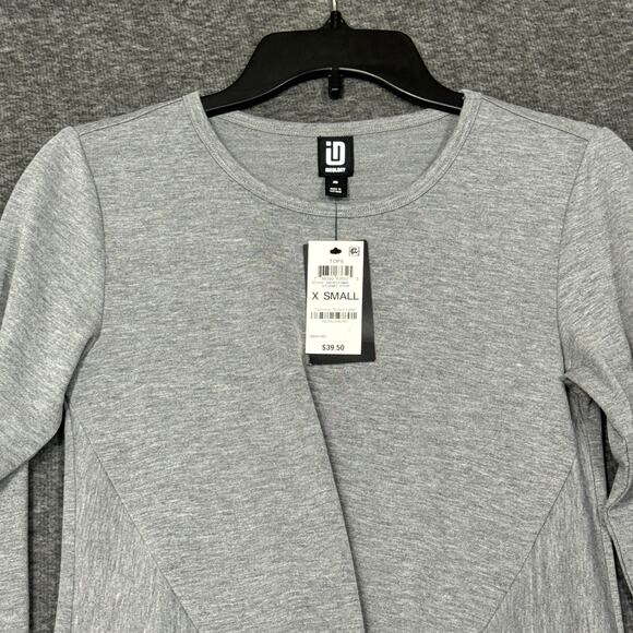 Ideology Activewear Womens Top‎ Size XS Gray Long Sleeve Crew Neck Tie Waistline - Picture 2 of 10